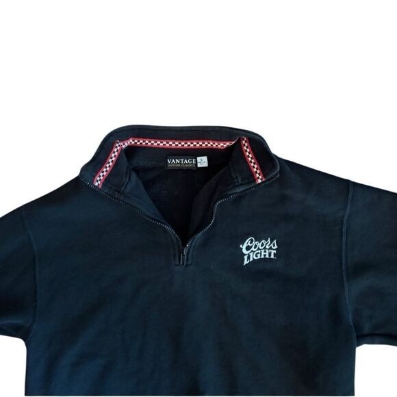 Vantage Coors Light Women's Navy Blue 1/4 Zip Crewneck Size Small - Picture 6 of 6